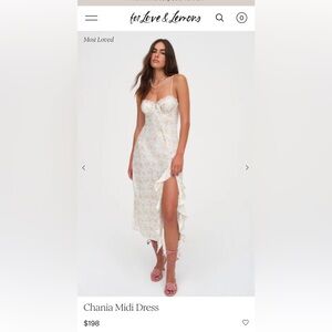 For Love & Lemons Chania Midi Dress - Perfect Condition Worn Once - Size S